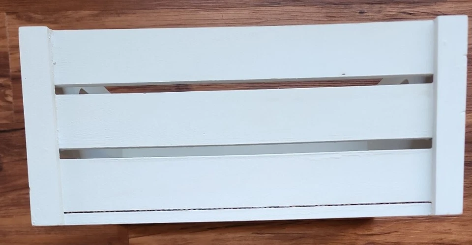 Mainstays ~ Wire & Wooden ~ Gray & White ~ Crate/Basket ~ 14.75 x 11.5 x 6.75 - Image 4 of 4