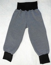 Trousers   sweatpants   striped   black-white   handmade sizes 62-158
