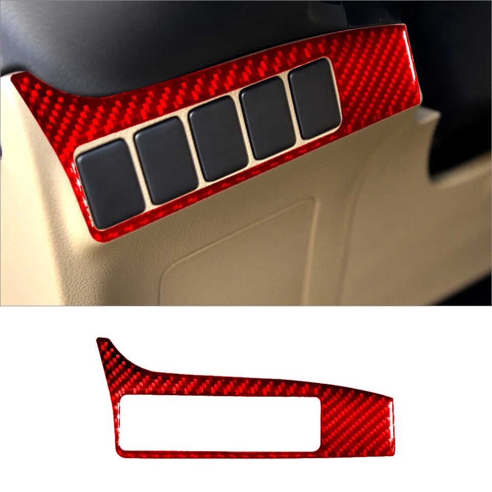 Kit de cubierta interior completo de fibra de carbono rojo 33 piezas para Mitsubishi Outlander Foto 4 de 4