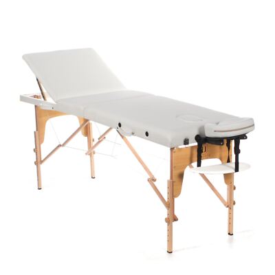 Tragbare Massageliege Bett Klappbar Weiß Schönheitssalon Therapie Tattoo Couch