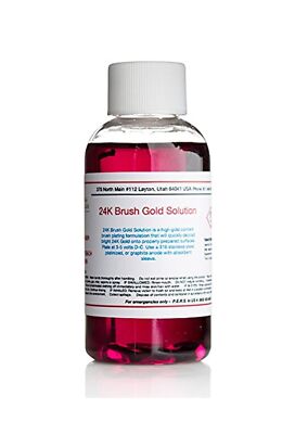 2 oz Liquid - 24k Gold Plating Solution Brush Gold The Fastest, Most Durable,...