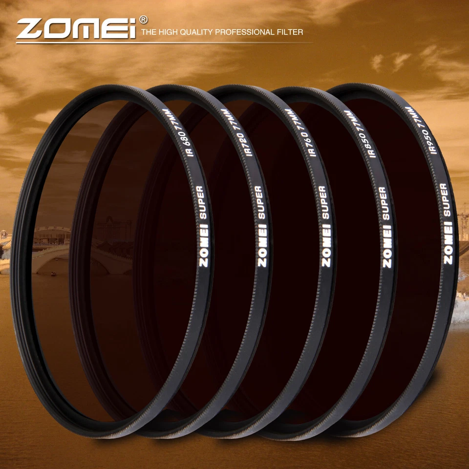 Zomei 58mm IR 680nm+720nm+760nm+850nm+950nm INFRARED FILTER for DSLR Camera - Image 2 of 4