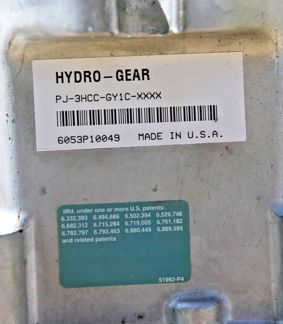 HydroGear PJ3HCCGY1CXXXX Pump for sale online eBay