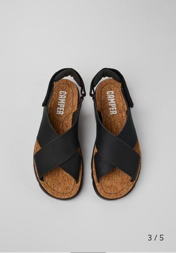 Camper Oruga Black Leather Sandals 41 | eBay