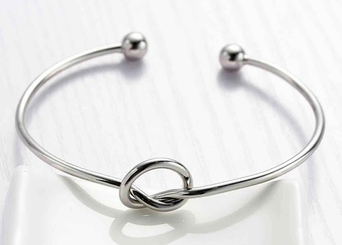 Nudo brazalete pulsera miniblings brazalete plata metal bolas entrelazadas - Imagen 3 de 6