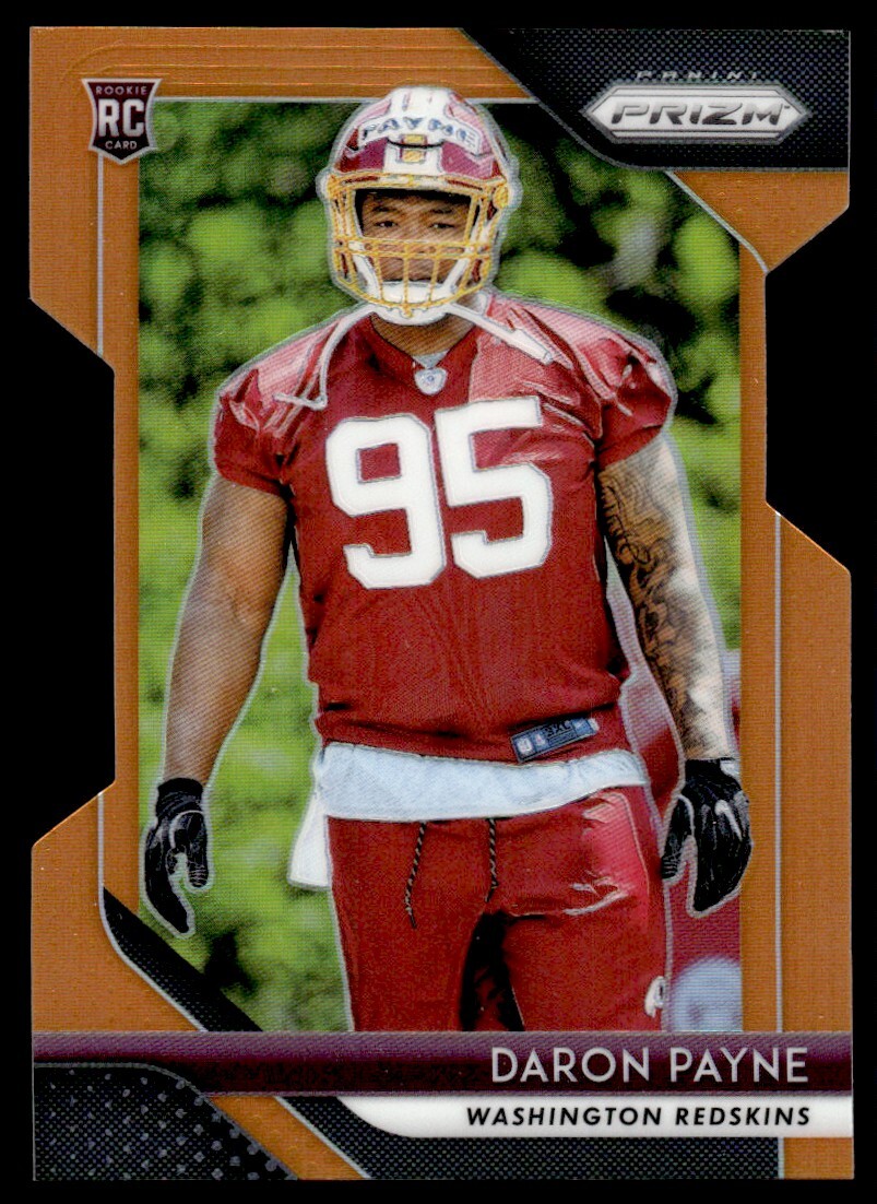 2018 Panini Prizm Orange Daron Payne Rookie 182/249 Washington Redskins #245