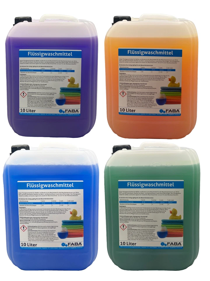 2x10 L Flüssigwaschmittel Konzentrat Universal zur Auswahl inkl. Auslaufhilfe - Bild 1 von 1