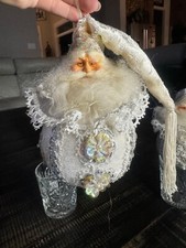 Katherine  s Collection Santa Claus ball ornament 11-32162 RARE WHITE