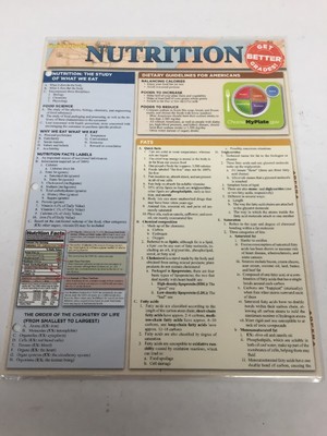 Barcharts Nutrition Quick Study Guide