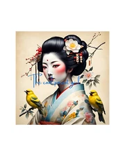 Printable wall art Beautiful young Japanese geisha maiko digital download