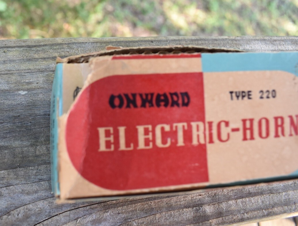 VINTAGE ONWARD ELECTRICHORN, BICYCLE HORN w/ BOX eBay