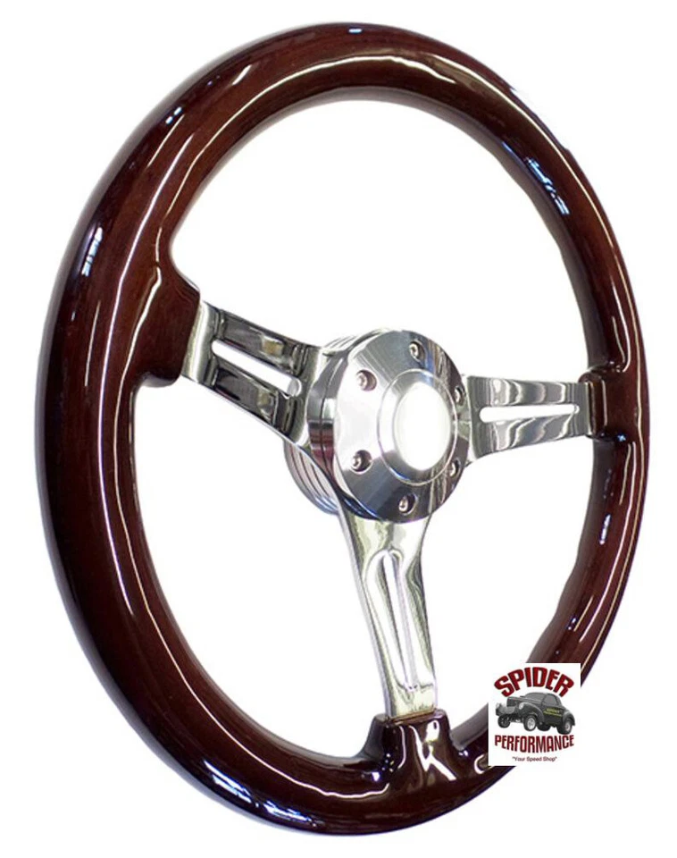 1969-1989 Oldsmobile wood steering wheel 14" VINTAGE MAHOGANY - Image 2 of 4