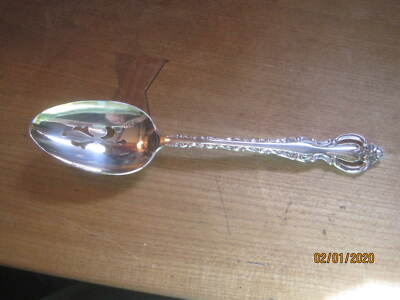 Vintage 1969 International Deep Silver plated pierced Serving Spoon Countess