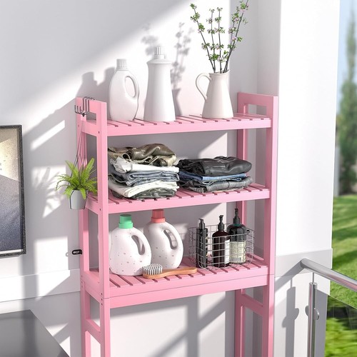 Moisture-Resistant 3-Tier Bathroom Shelf Unit - Modern Freestanding Organizer - Picture 9 of 9