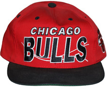 Chicago Bulls NBA Basketball GCC Snapback Hat Cap Jordan Vintage 90s Spell Out