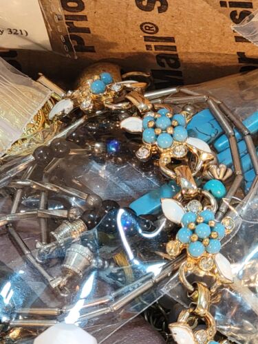 Vintage Modern Jewerly Lot 8 lbs + Rhinestones Gold & Silver Tone LC, Monet + - Picture 1 of 24