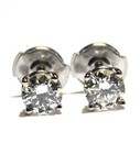 GIA 14k white gold .83ct SI1 J K round diamond Natural stud earrings clutchbacks — photo 3