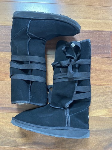 emu Australia Ukala Black Suede Wrap 