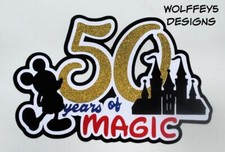 DISNEY 50 years TITLE premade paper piecing scrapbook diecut page albuM piece 3D
