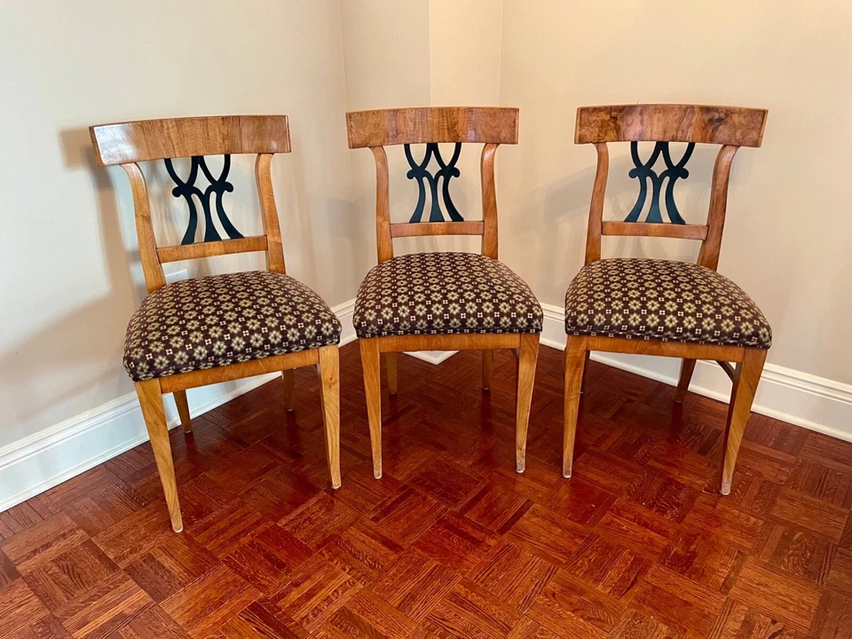 Juego de seis sillas vintage estilo Biedermeier Foto 3 de 4