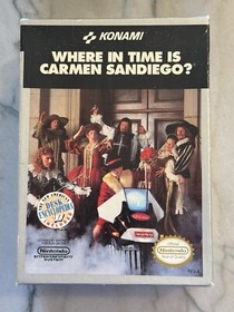 Where In Time Is Carmen Sandiego? (Konami, 1991) - NES Nintendo Game Cartridge 