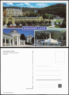 Marienbad Mariánské Lázně Mehrbildkarte Kolonáda, Karolinin pramen Fontána 2000