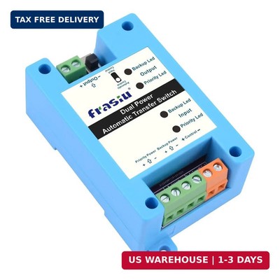 DC Automatic Transfer Switch 5-60V 5A, Dual Power Backup Selector, 0.007s Fast S