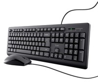 Trust TKM-250 Tastatur Maus Set USB Qwertz Deutsch Kabelgebunden Schwarz 23978