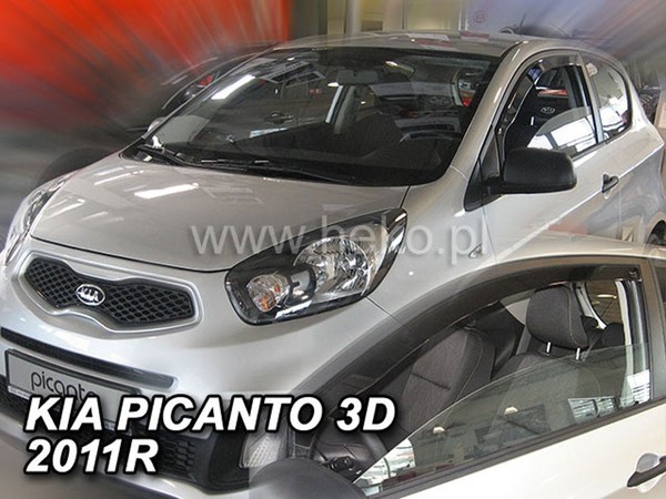 Windabweiser Regenabweiser Heko FüR Kia Picanto 2012-2017 3-TüRer 2-Tlg-image