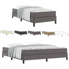 Bettgestell mit Matratze Kunstleder Bett Komfortbett Schlafzimmerbett Gästebett