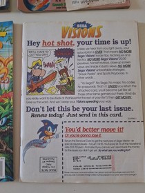 Sega Vision Magazine Lot of 8 GOOD CONDITION 1992 1993 1994 with labels CLEAN