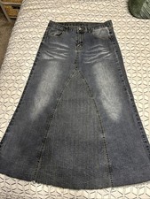 Be girl women  s long denim skirt large