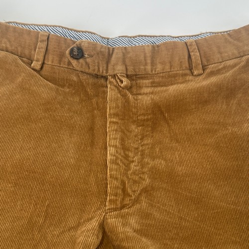 Boggi Milano Pantalone Velluto a coste Uomo 32 Marrone Tinta Unita Vestibilità Dritta Fine Tessuto Italiano - Foto 8 di 10