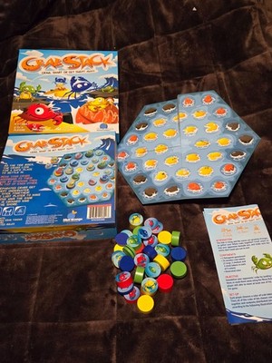 Crab Stack by Blue Orange Strategy Thinking Logic Board Game Wood Tiles 