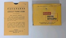 1950s KODAK Dektol Developer Sealed Foil Packs  Faultless Contact Paper Guide