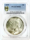 1935 PEACE DOLLAR PCGS MS 64! FINAL YEAR OF MINTAGE! COLLECT THEM ALL! NR #K3040