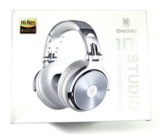 Wired Over Ear Headphones Studio Monitor  Mixing DJ Stereo Silver OneOdio