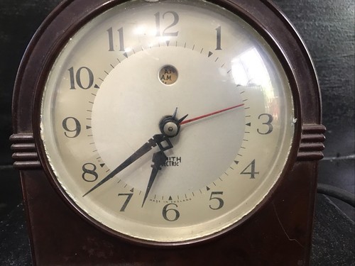 Fab Retro Vintage Smiths Sectric Electric Bakelite Bedside Alarm Clock Working - Picture 3 of 4