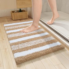 Bathroom Rugs 24"X17"Bath Non Slip Absorbent Washable Microfiber Mat Luxury