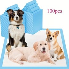 100Pcs Super Absorbent Pet Urine Pads for Dogs Cats Puppy Potty Training Travel