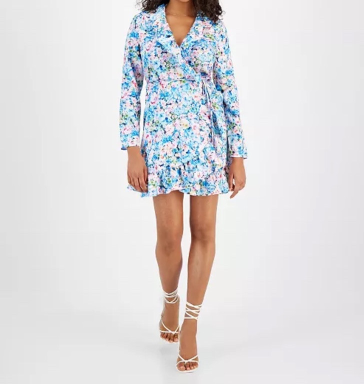 women's lavender dress Winnie in Aquarelle Fleur Size:64 Women's Straight Leg Dress Lightweight and flowy woven rbfp1_1.0_5