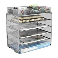 Image of 5 Tier Metal Mesh A4 Desk Tray,File Holder,Paper Organiser Magazine