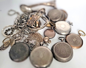 Sterling Silver Scrap Mix 500g .925 .800 .935 Jewelry Pocket Watch Cases Chains