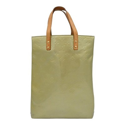 Louis Vuitton 2001 Reade Beige/Green Vernis Monogram Tote Bag