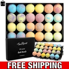 24-Piece Luxury Bath Bomb Gift Set with Organic Essential Oils - Treats