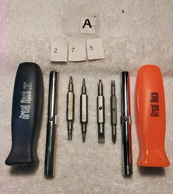 2pc GREAT NECK TX124 IN ONE TORX 6 IN ONE SCREWDRIVER USA  