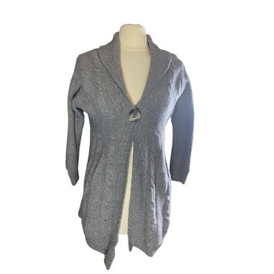 ARAN CRAFTS Cable Knit 100% MERINO WOOL Cardigan Ireland  XS Small