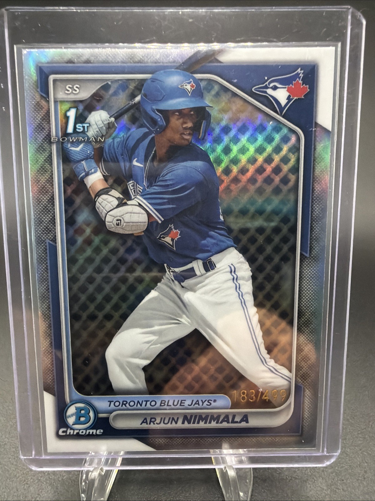 2024 Bowman - Chrome Prospects Arjun Nimmala #BCP-142 Refractor /499 (RC)