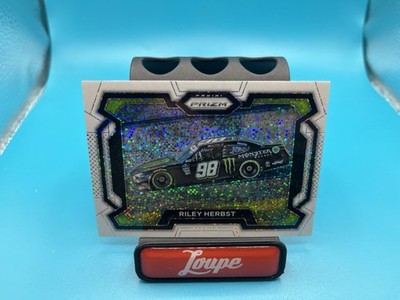 Riley Herbst 2024 Panini Prizm Rides White Sparkle Prizm SP #30 Monster Energy