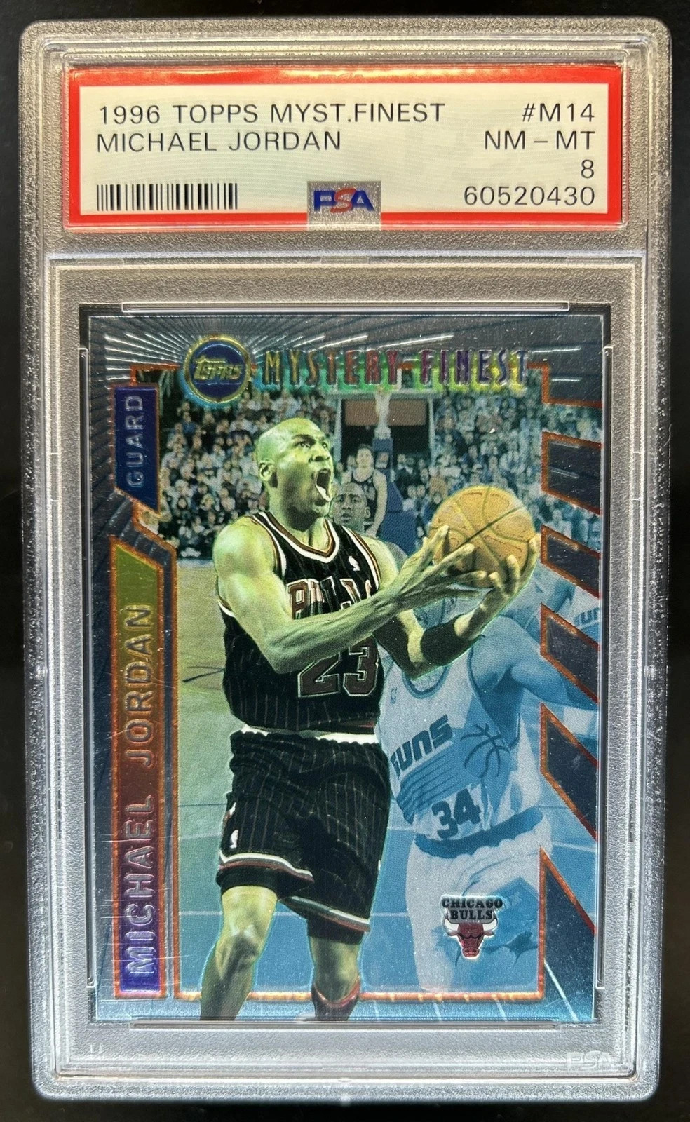 1996-97 Topps Michael Jordan Super Team Champion Mystery Finest PSA 8 #M14